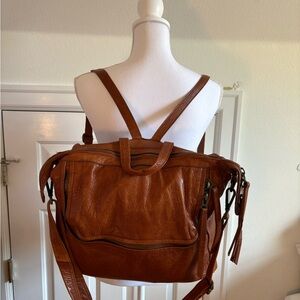 We The Free Brown Leather Backpack